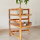 Bamboo and rattan corner table by Adrien Audoux and Frida Minet 1950s
