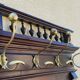 Old and beautiful wooden coat rack cloakroom early 20th century