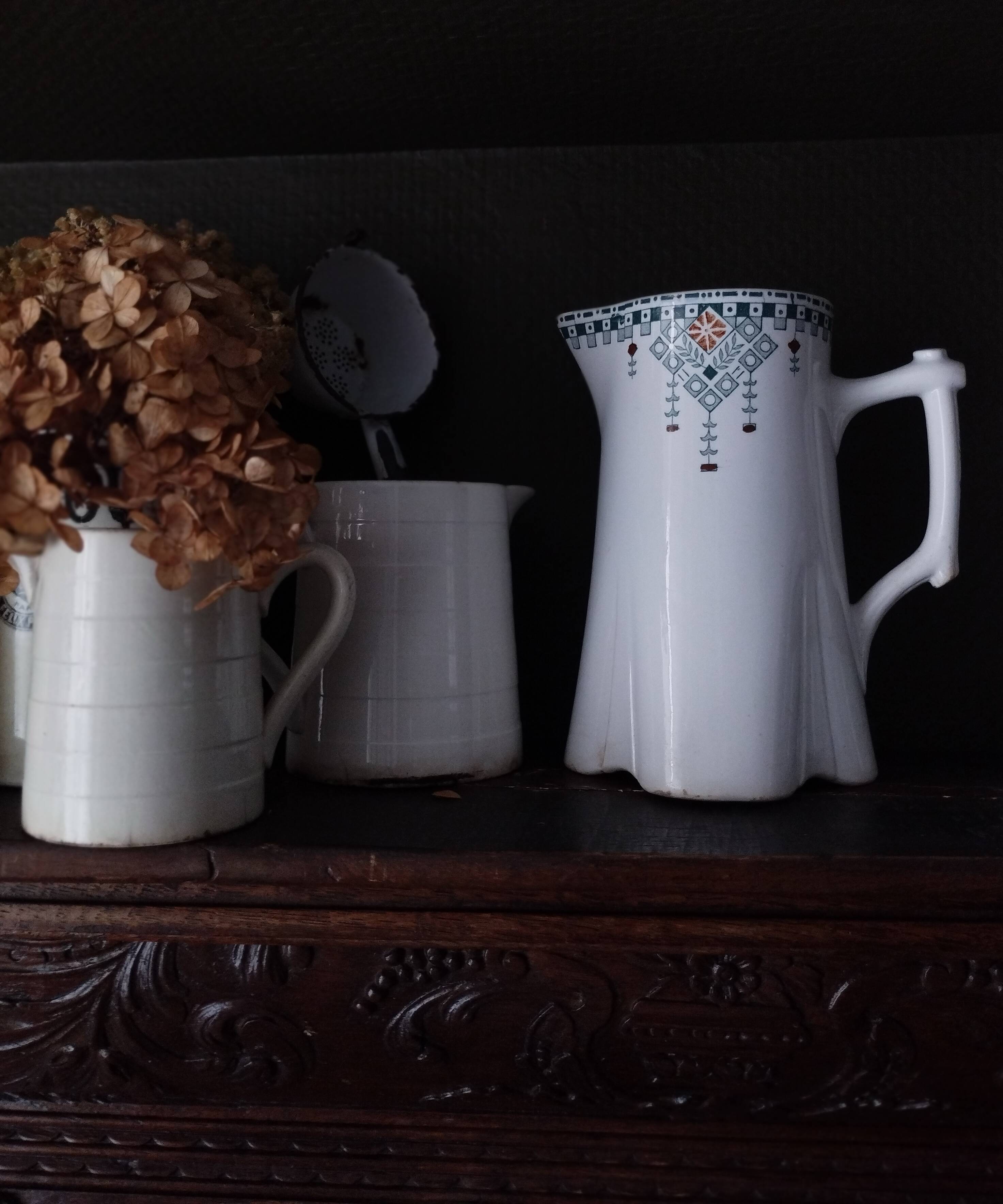 Art Deco pitcher in Longwy ironstone, 1911