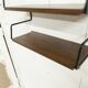 Zigzag string shelf 2 black ladders 2 teak shelves 1950 Width 47.5cm
