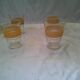 Set of 4 orange granite glasses