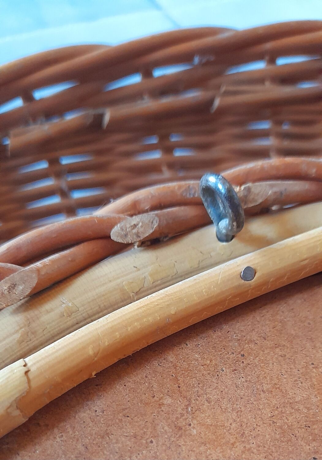 Rattan mirror 60s 47cm