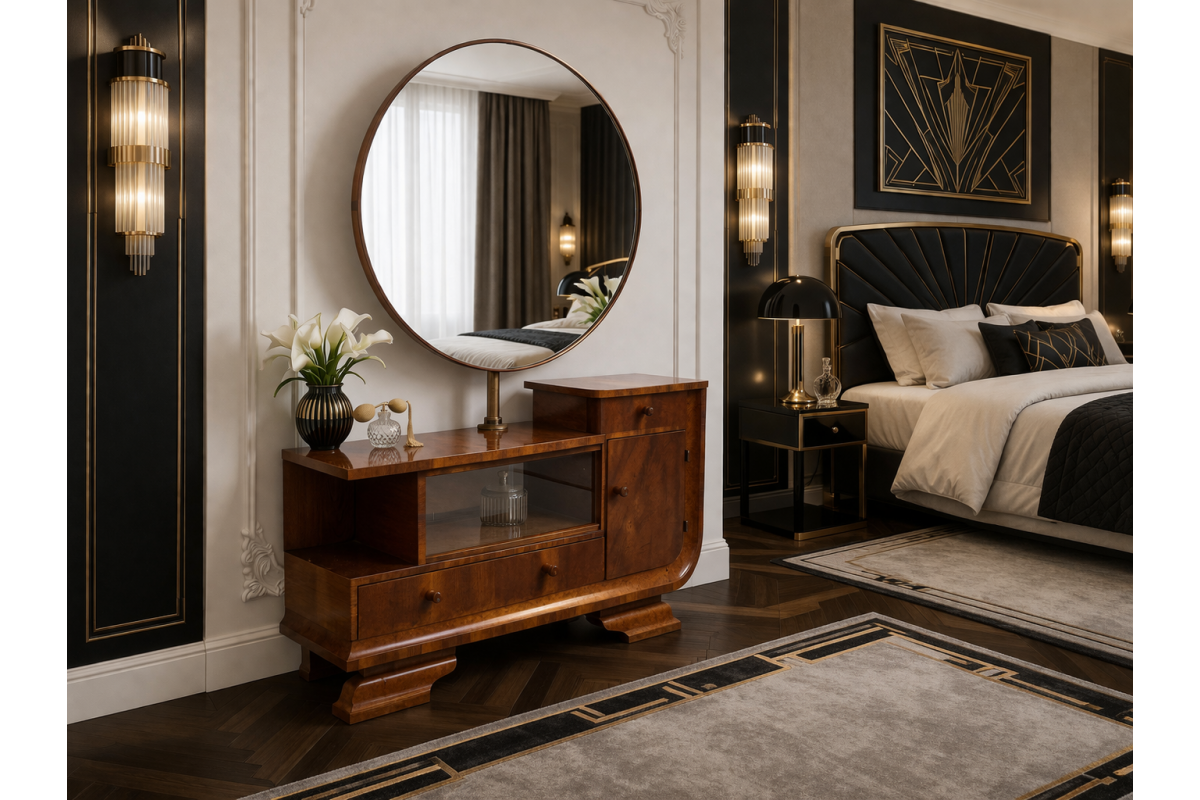 Unique Art Deco dressing table, Poland, 1930s.