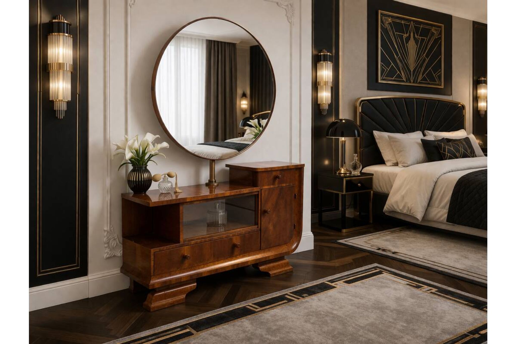 Unique Art Deco dressing table, Poland, 1930s.