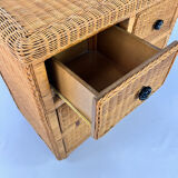 Rattan chest of drawers 1970s