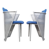 Set of 6 postmodern dining chairs, 1980s