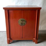 Chinese red lacquered cabinet