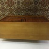 Buffet en bois clair et palissandre années 60