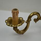 Pair of wall lamps with two lights in Louis XV style bronze