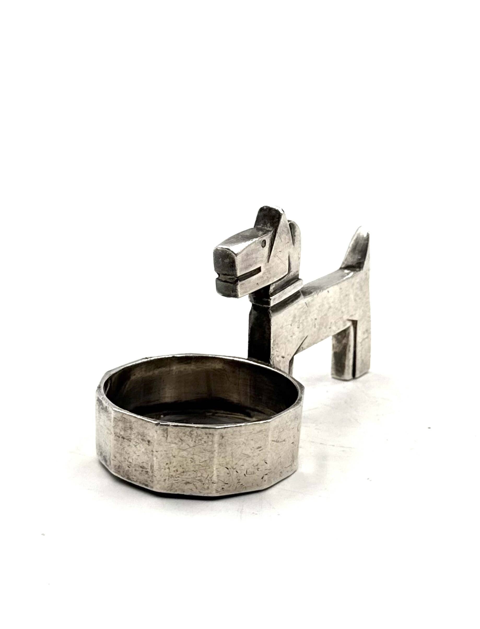 Art Deco silver-plated Ric & Mac small ashtray, Edouard Marcel Sandoz, Gall