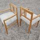 Pair of Jugendstil armchairs in solid ash and sheepskin 1910
