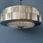 Suspension UFO mid-century en verre cristal