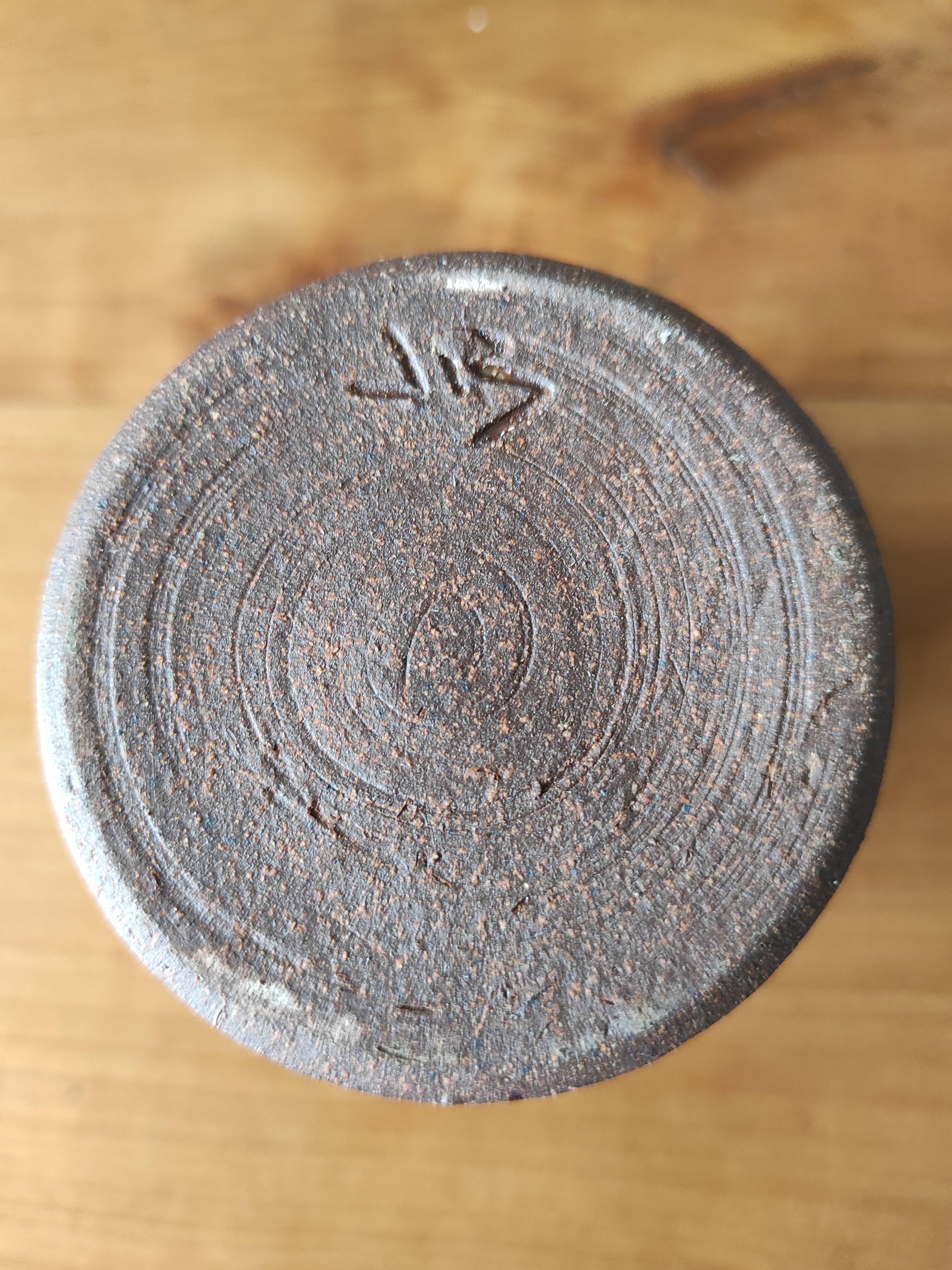 Blue grey ceramic milk jug