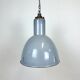 Bauhaus Grey Enamel Industrial Pendant Lamp, 1950s