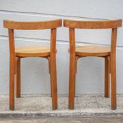 Set of 2 Alvar aalto bentwood chairs model 68, Artek Finland