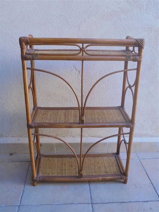Rattan shelf