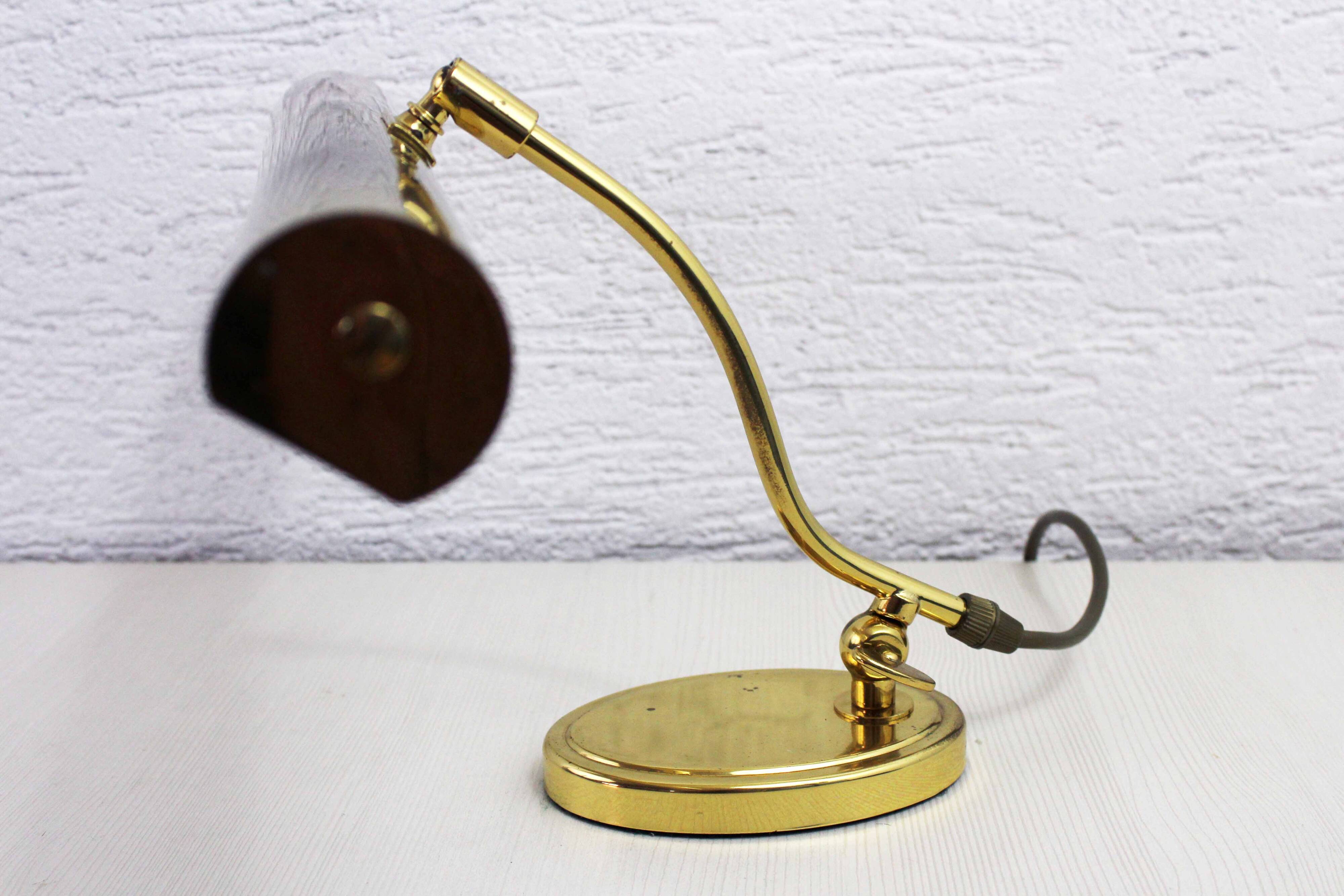 Lampe de bureau en laiton