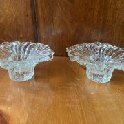 Pair of vintage Scandinavian sunflower candlesticks from the 70s