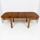 Table extensible Art Déco moderniste en noyer 1930–1944