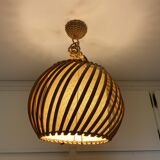 Rattan pendant light from the 50s.