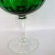 Vase Calice verre d'Empoli vert centre de table sur pied 38 cm coupe collection