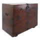Asian wooden chest with decorative fittings
