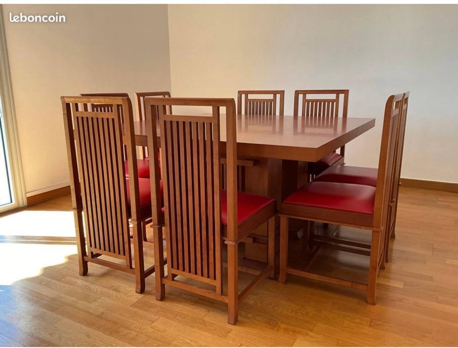 Table and chairs designed inspired by Frank Lloyd Wright.