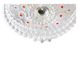 Vintage transparent crystal glass decorative plate, Italy, 1960s.