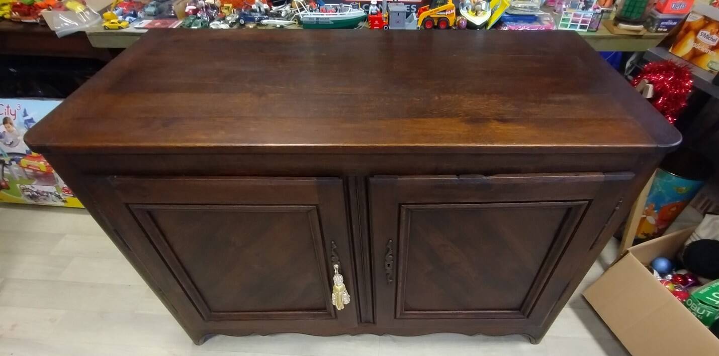 Buffet ancien 2 portes avec coffre XIXème