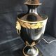 Large baluster lamp - Golden Lions and white and gilded ledleches - Hotel Paris