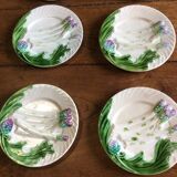 6 plates of asparagus artichokes in slurry, salines