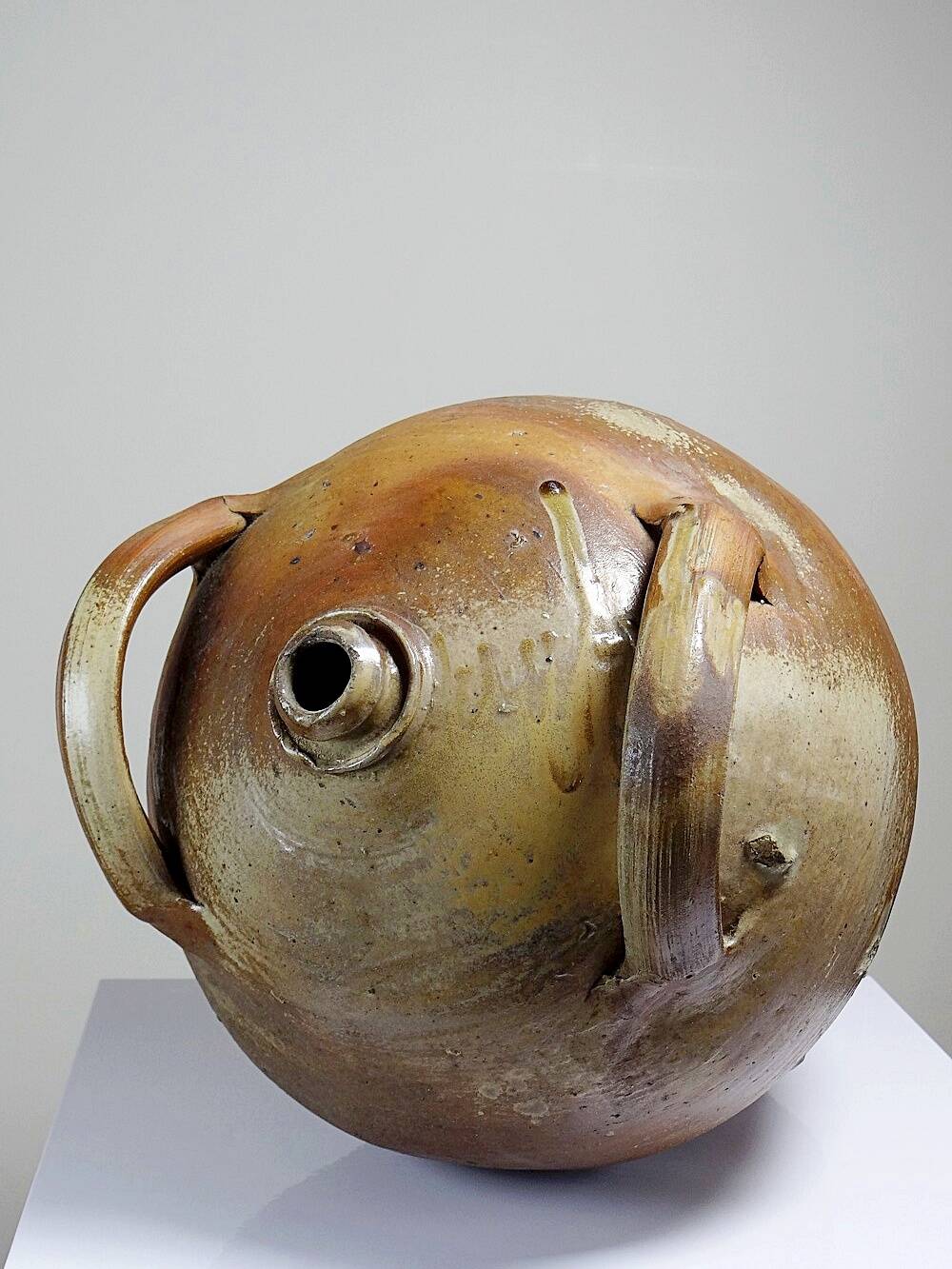 XXL stoneware jar, antique 19th century, French craftsmanship, Puisaye
