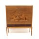 Armoire scandinave en orme, Mjölby Intarsia, Suède, 1950