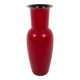 Opalino red vase by Venini