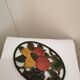 Dessous de plat en fonte  decore fleur et legume