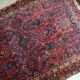 Handmade antique Persian Sarouk rug 94cm x 167cm 1910s