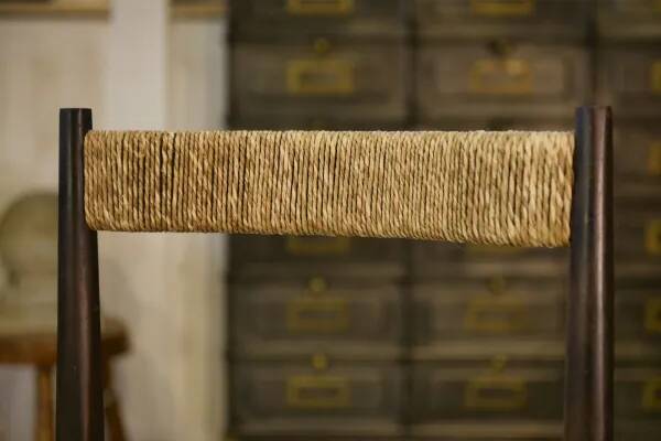 Pair of chairs with rush seats, 1970