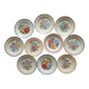 Set of 10 flower wall plates