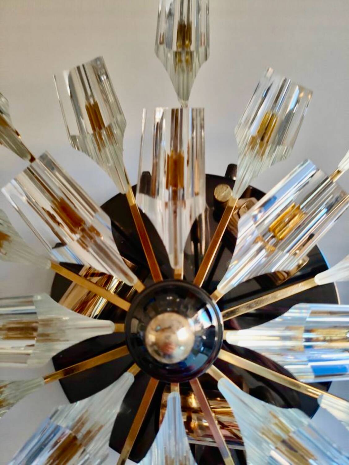 Oscar Torlasco verre et structure solieil , Italie 1970