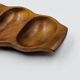 Segmented wooden plateau carved from exotic wood, Asia, 1970s.