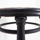 Thonet black bentwood stool - 20th
