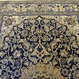 Tapis persan naïn laine & soie circa 1980