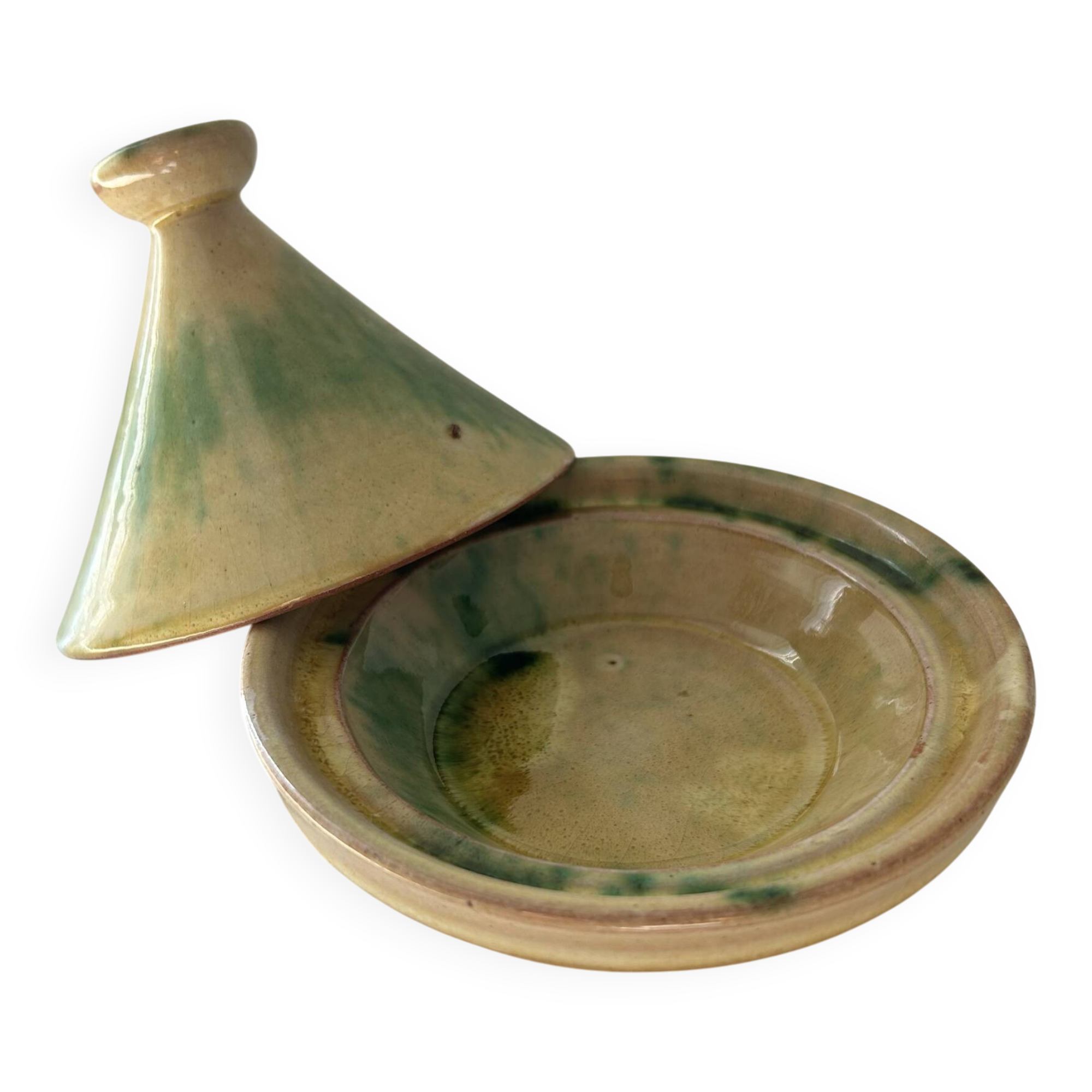 Yellow tagine dish
