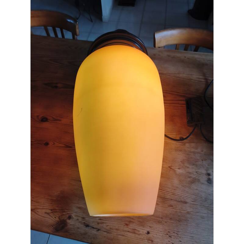 Lampe opaline saumon année 60