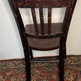 Antique bistro chair with pattern