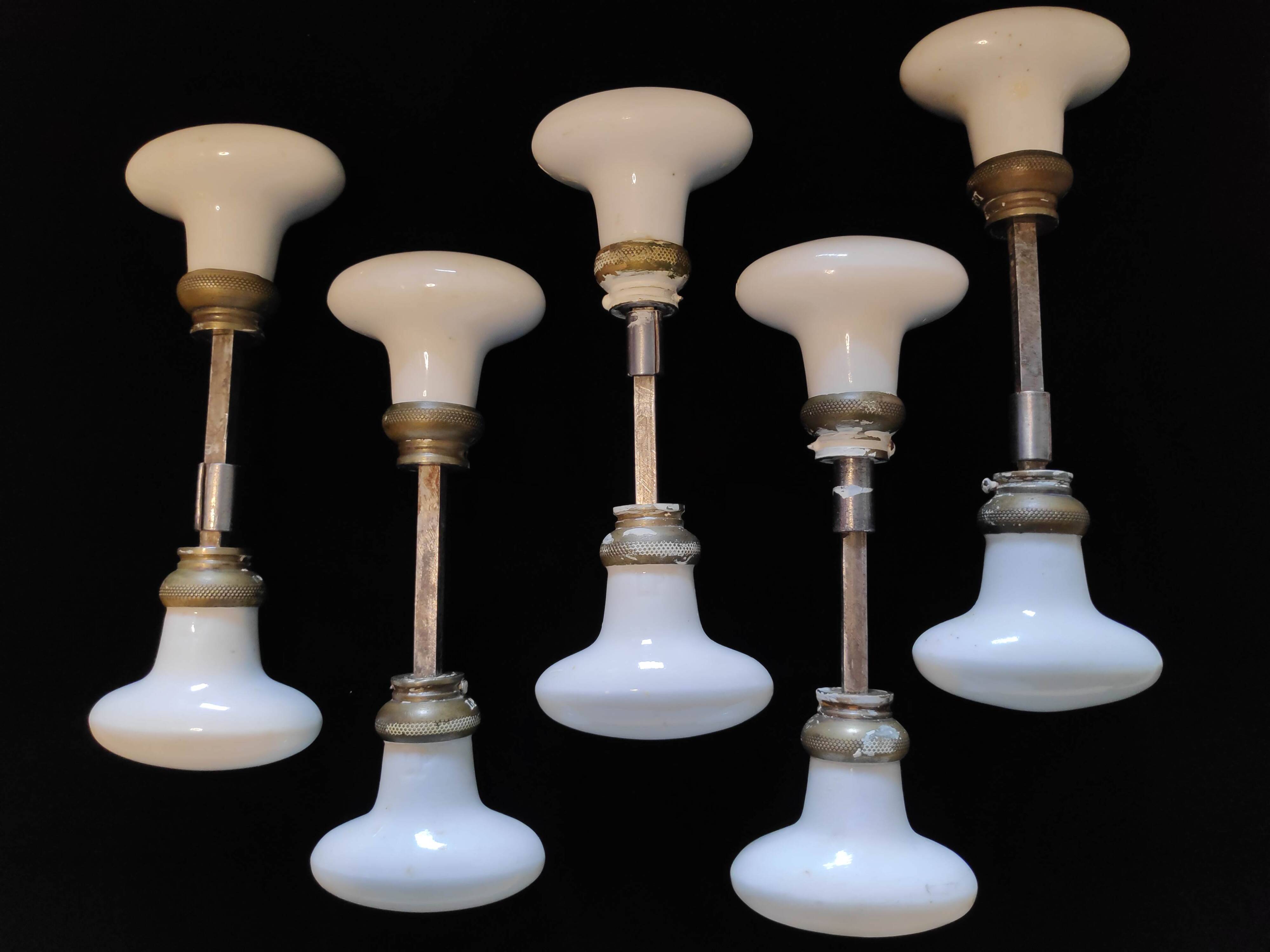 Set of 5 pairs of porcelain handles (B-0017)