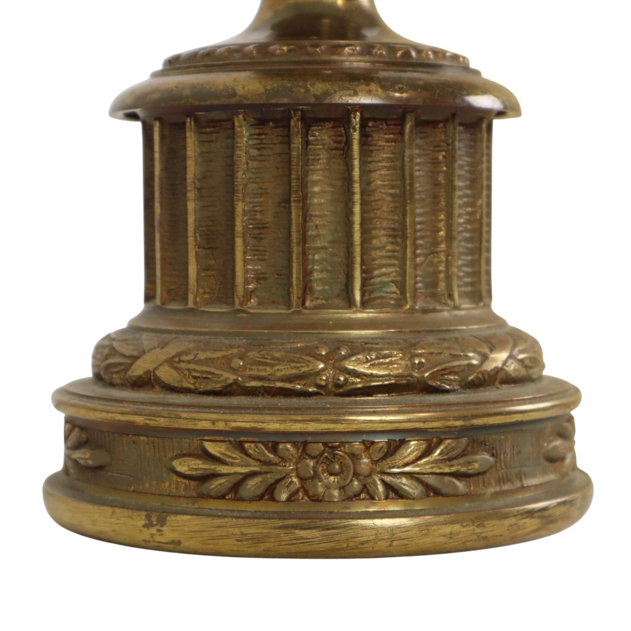Large Brass Table Lamp Classic French Empire Style