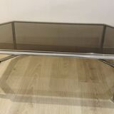 Octagonal chrome and brass coffee table - 1970