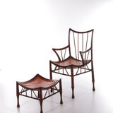Liberty & Co Chair with footstool design by Thebe 1950