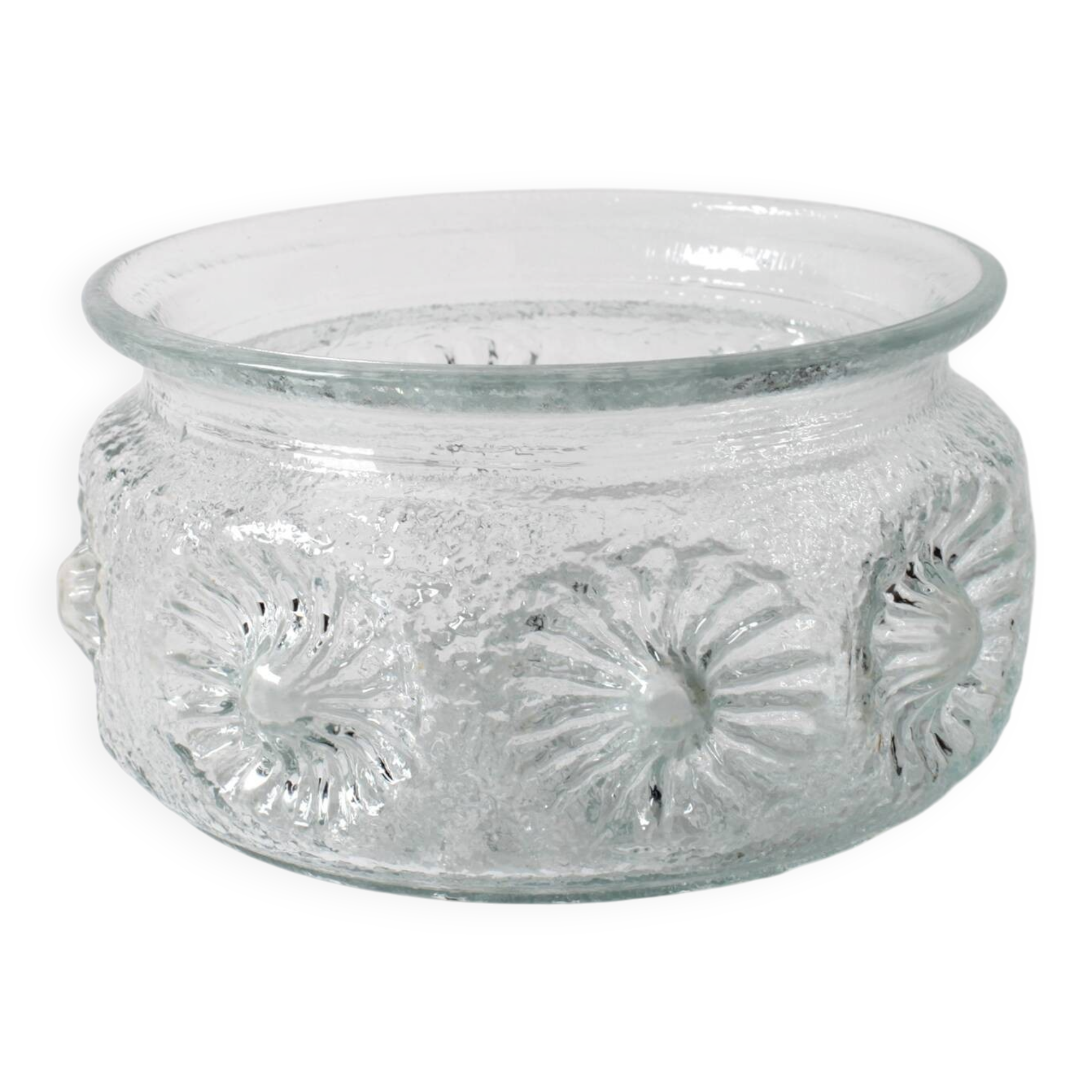 Pressed Glass Bowl: Kvety Flower Design by Pavel Panek / 1973